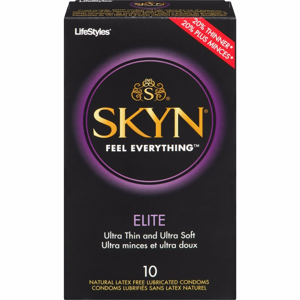 Préservatifs Skyn Elite 10 Naturel Sans Latex Lubrifiés