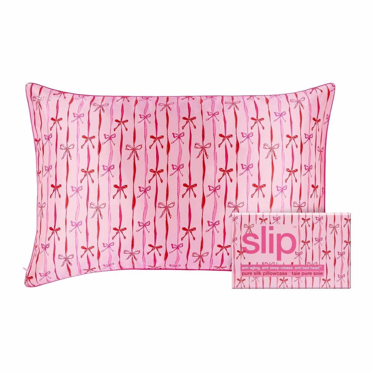 slipsilk クイーン ピローケース - ストロベリーカップケーキ