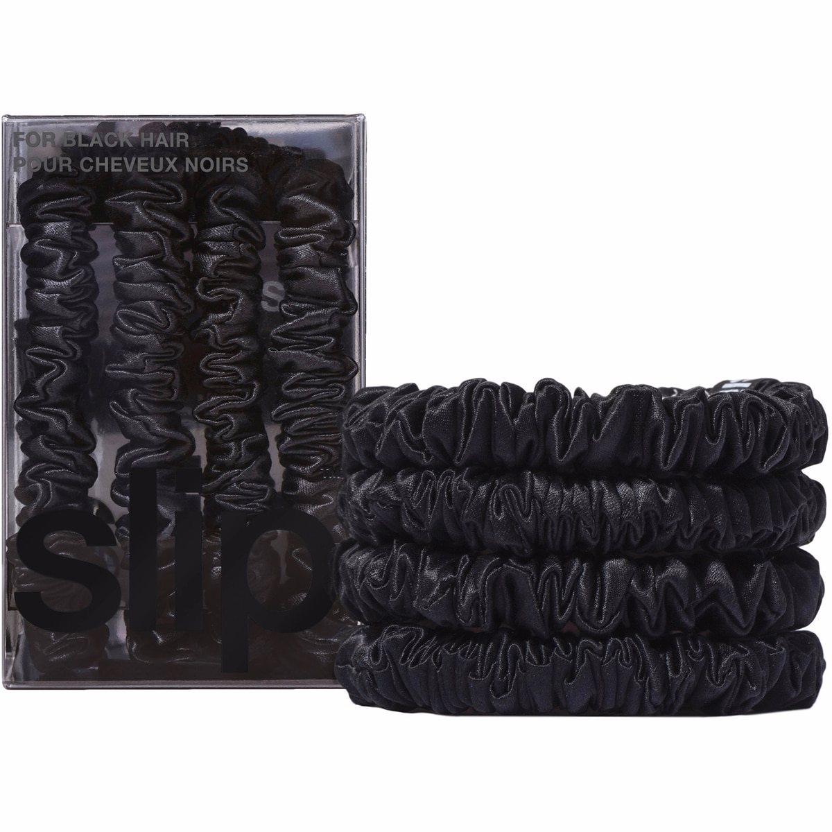 Chouchons Skinny en soie Slip - Noir