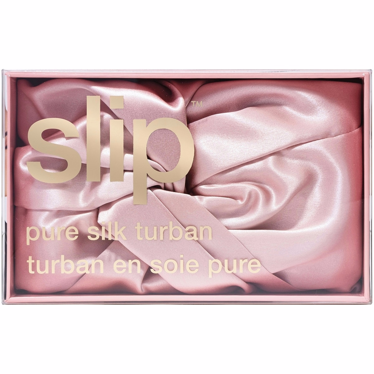 Slip Pure Silk ターバン ピンク