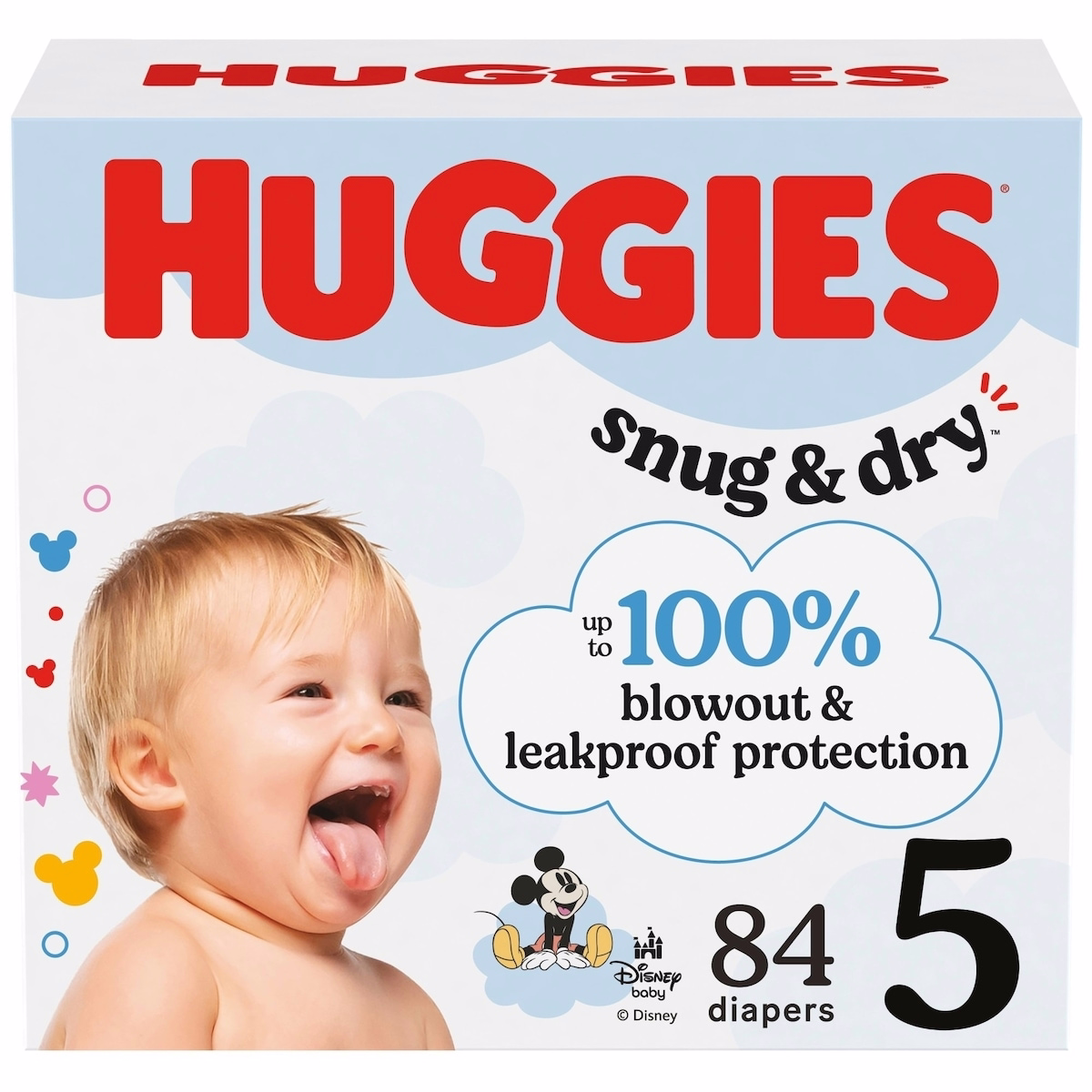 Snug & Dry 尿布，尺寸 5（27+ 磅），84 片裝