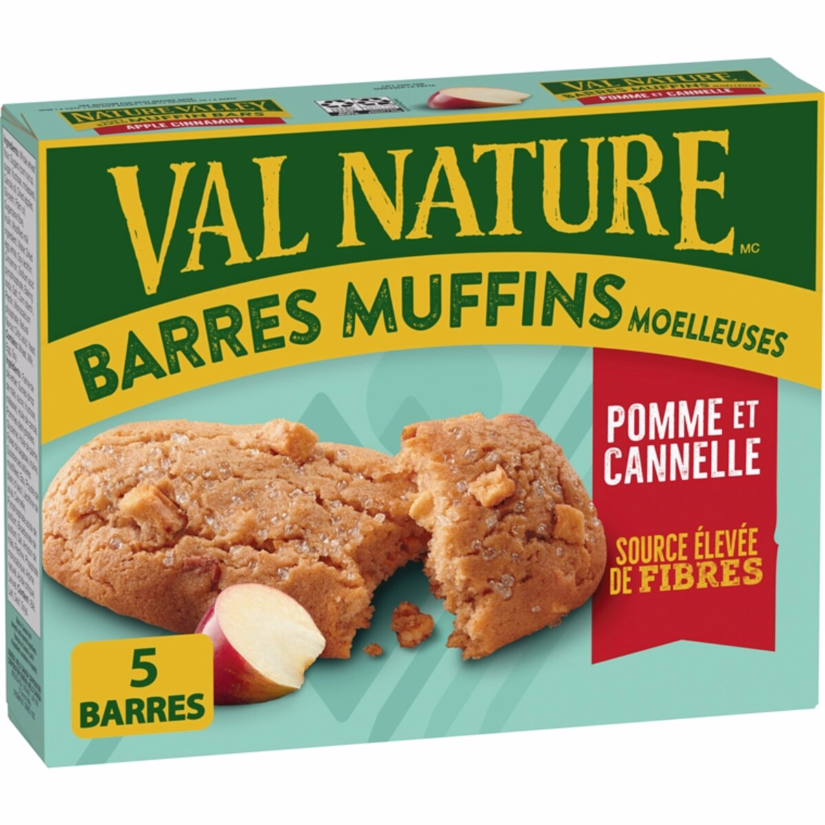 Soft-Baked Muffin Bars, Apple Cinnamon, Snack Bars, 5 ct