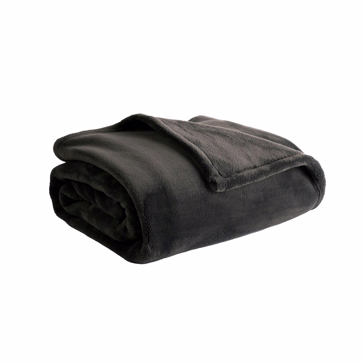 Solid Pony Plush Throw, Grey
