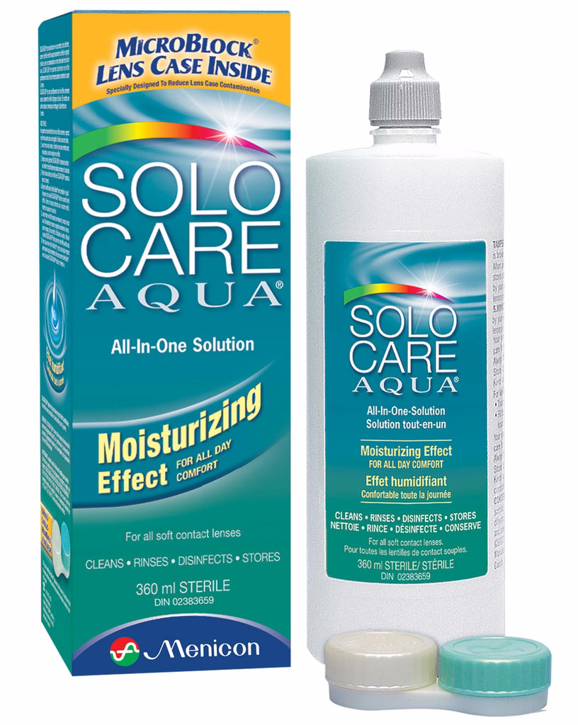 Solocare Aqua All-in-one Soft Contact Lenses Solution Solocare Aqua All-in-one Soft Contact Lenses Solution