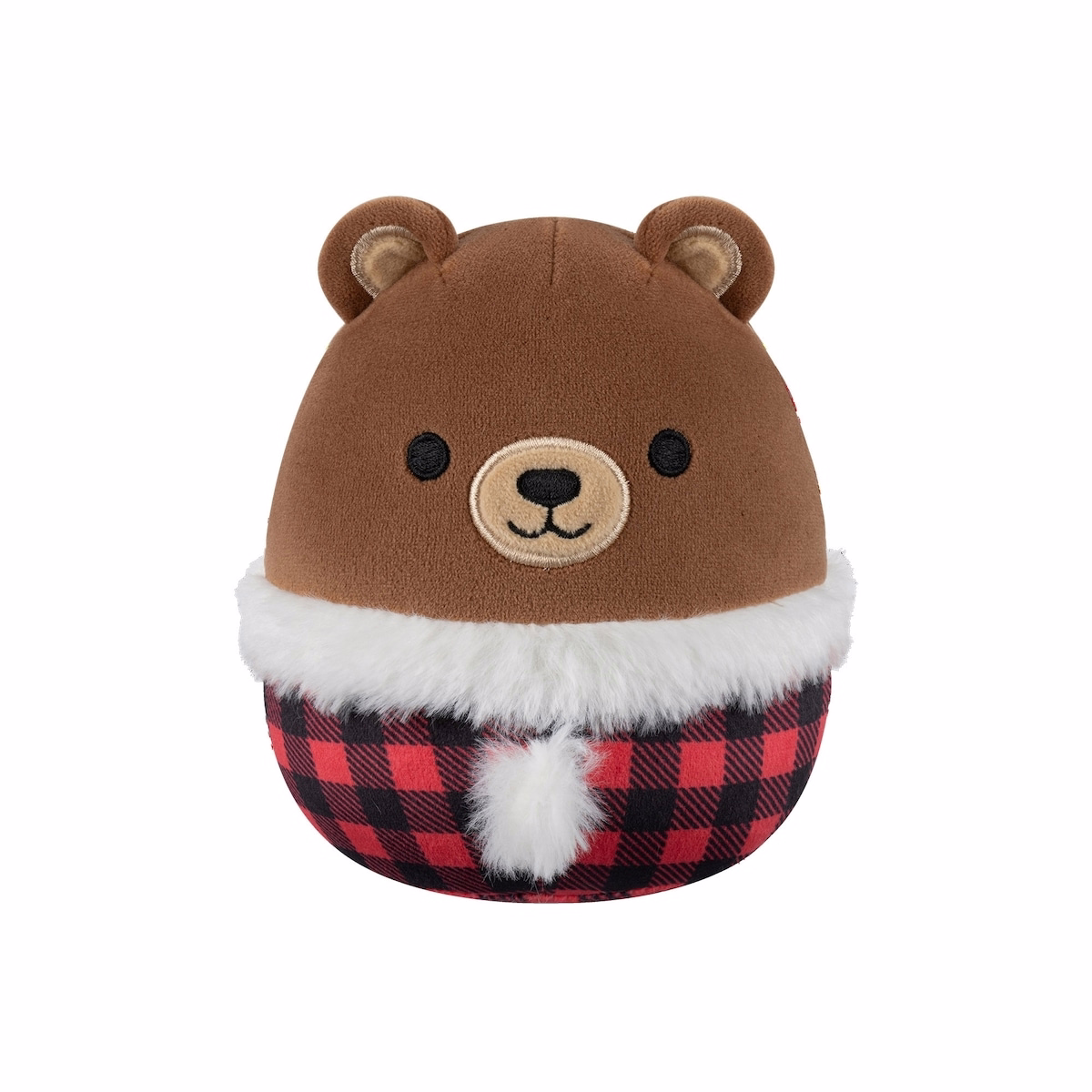 Squishmallows Holiday 5" Plush - Omar the Bear with Plaid Winter Suit