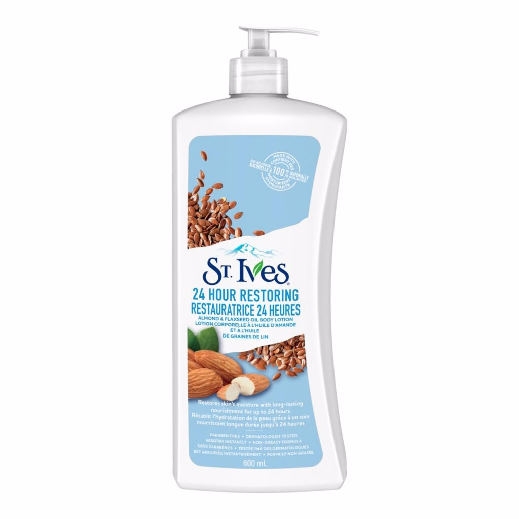 St. Ives 24 Hour Restoring Almond & Flaxseed Oil Body Lotion 600ml