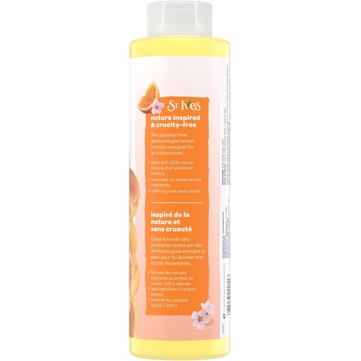 St. Ives Energizing Body Wash for Women, Citrus & Cherry Blossom 650mL