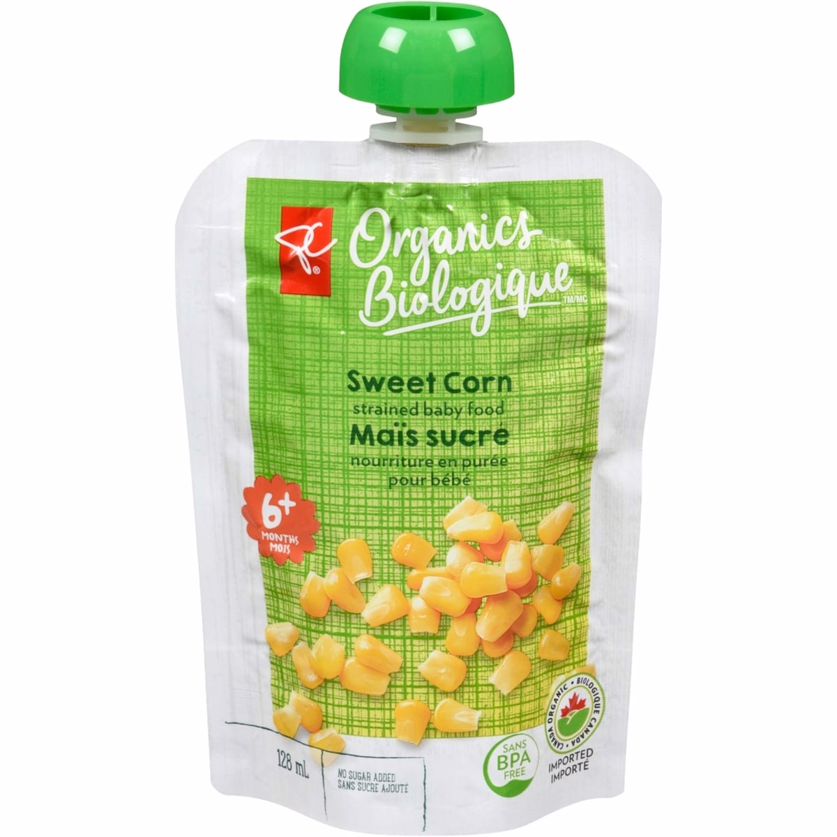 Strained Baby Food Creamed Sweet Corn