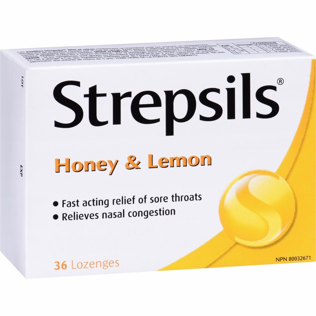 Strepsils® Honey & Lemon, 36 ct