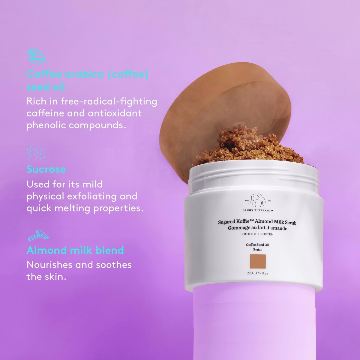 糖霜咖啡™ 杏仁奶 身體去角質磨砂 糖霜咖啡™ 杏仁奶 身體去角質磨砂