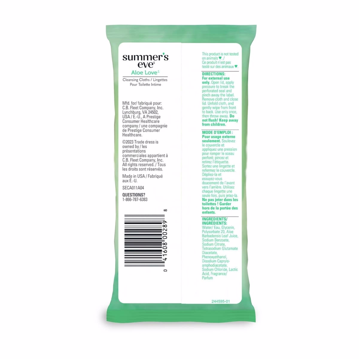 Summer's Eve Aloe Love  Cleansing Cloths