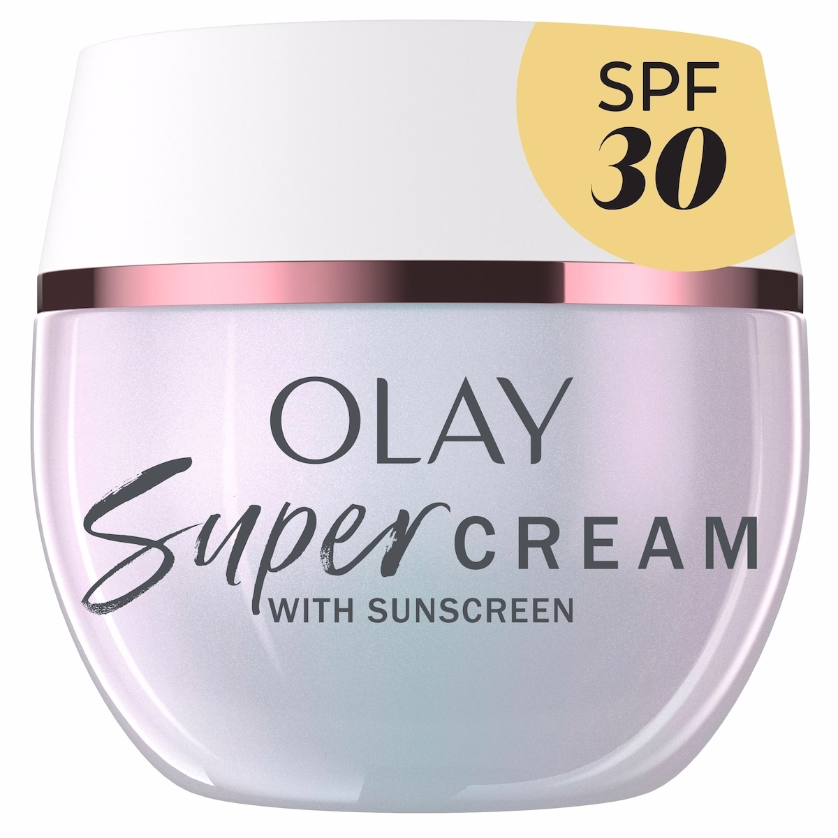 Super Cream with Sunscreen SPF, Ultra Lightweight Face Moisturizer that hydrates, smooths, brightens, firms, and protects with SPF.