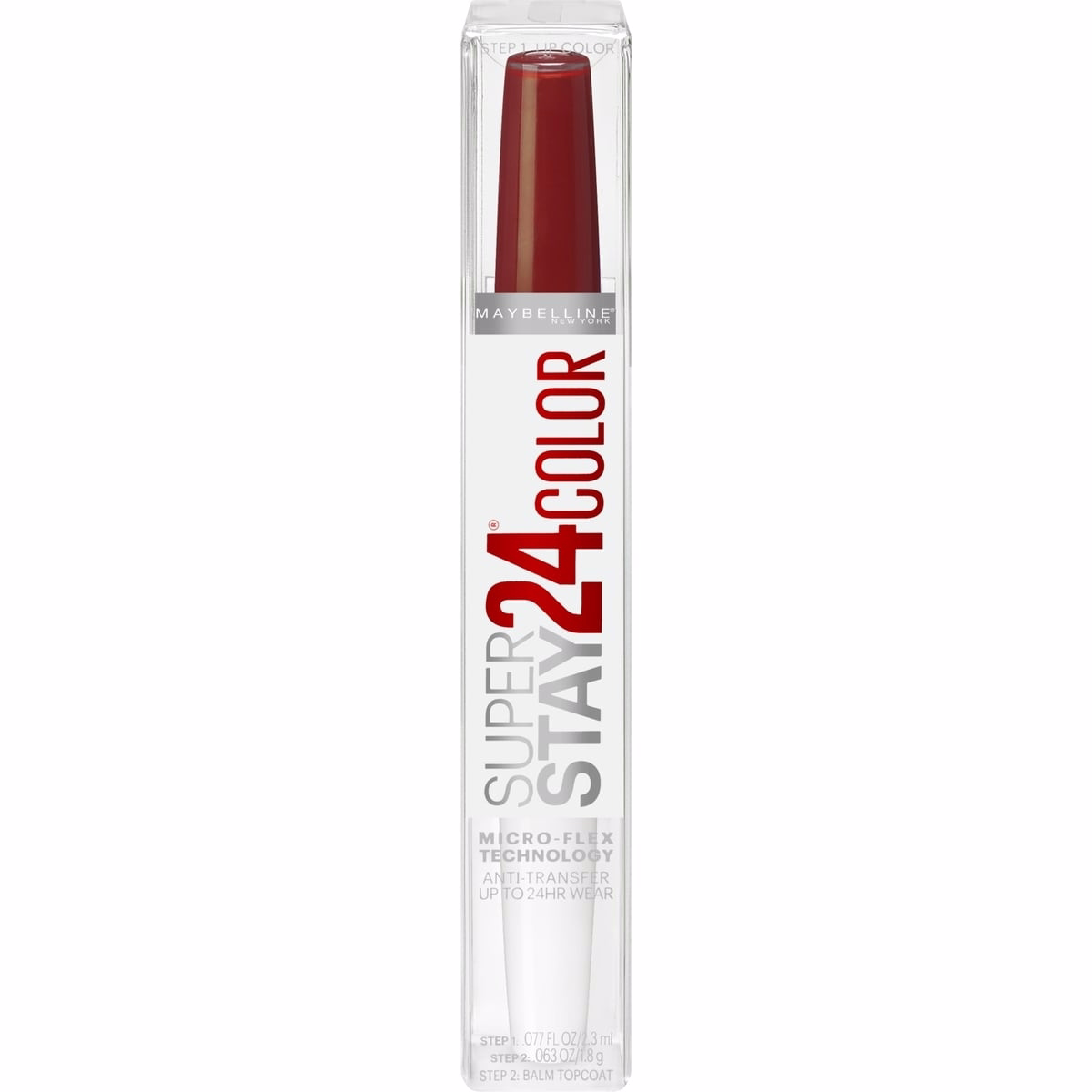 Super Stay 24 2-step Liquid Lipstick, Micro-Flex technology, Longwear Up to 24 hours, Pigmented colour with Moisturizing Balm