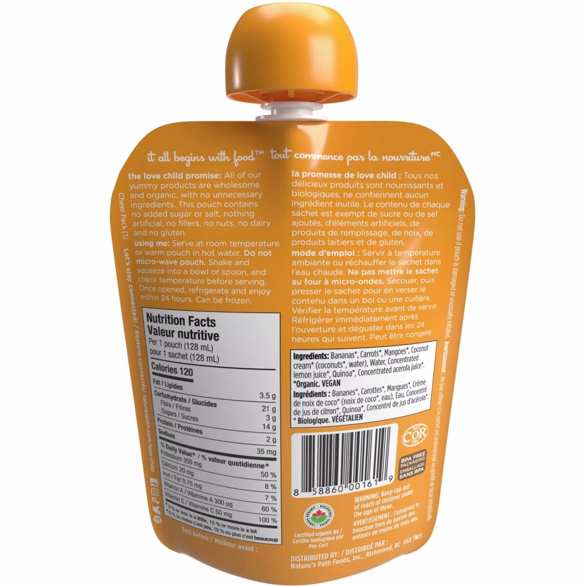 Superblends Bananas, Carrots, Mangoes + Coconut Puree