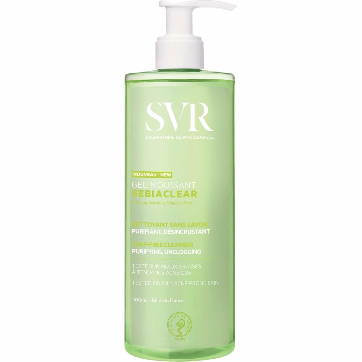 SVR セビアクレール 泡立つジェル洗顔料 400mL