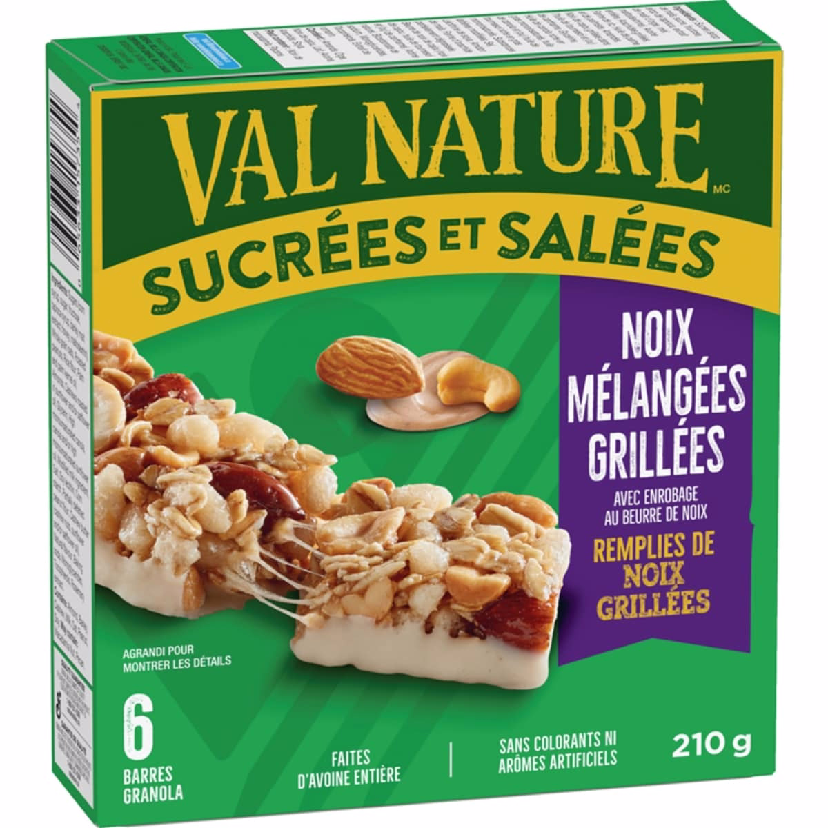 Sweet And Salty Roasted Mixed Nut, 6 Granola Bars