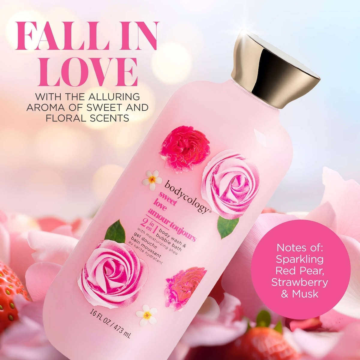 Bodycology スイートラブ 2-in-1 ボディウォッシュとバブルバス Bodycology スイートラブ 2-in-1 ボディウォッシュとバブルバス