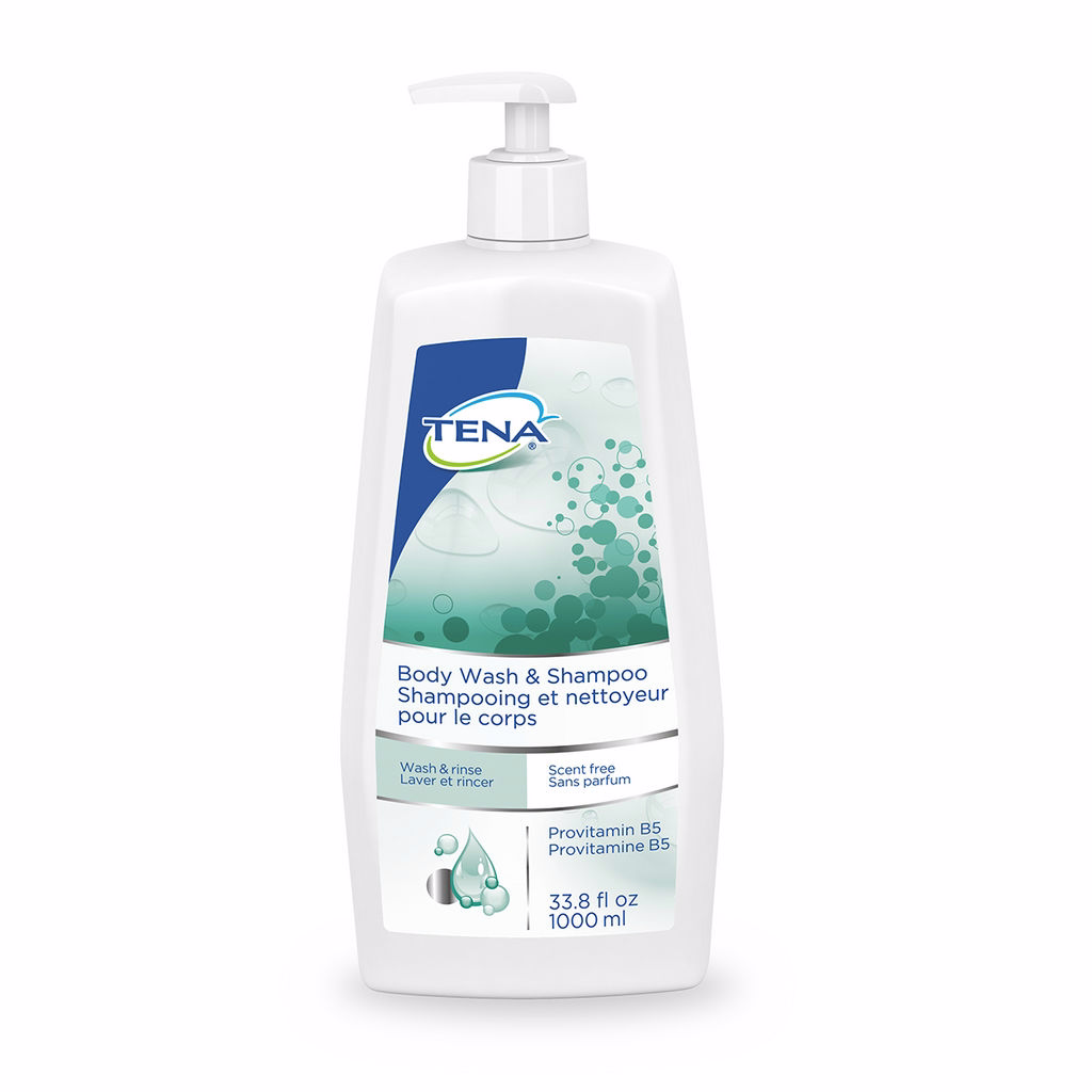 Tena Body Wash/shampoo Scent Free 1000ml
