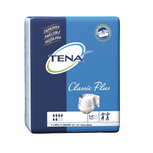 TENA Classic Plus Briefs, Beige - X-Large (Pack of 15)
