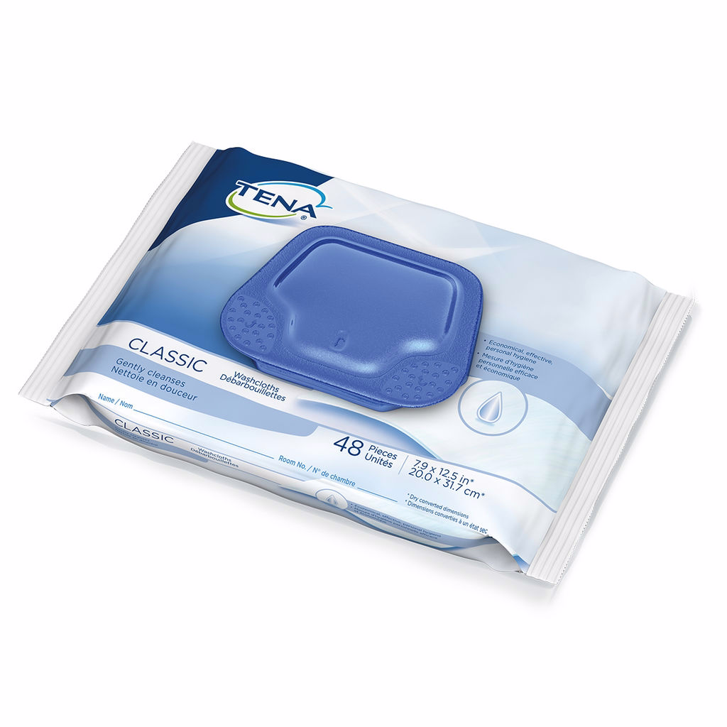Tena Classic Washcloth 48.0 Count