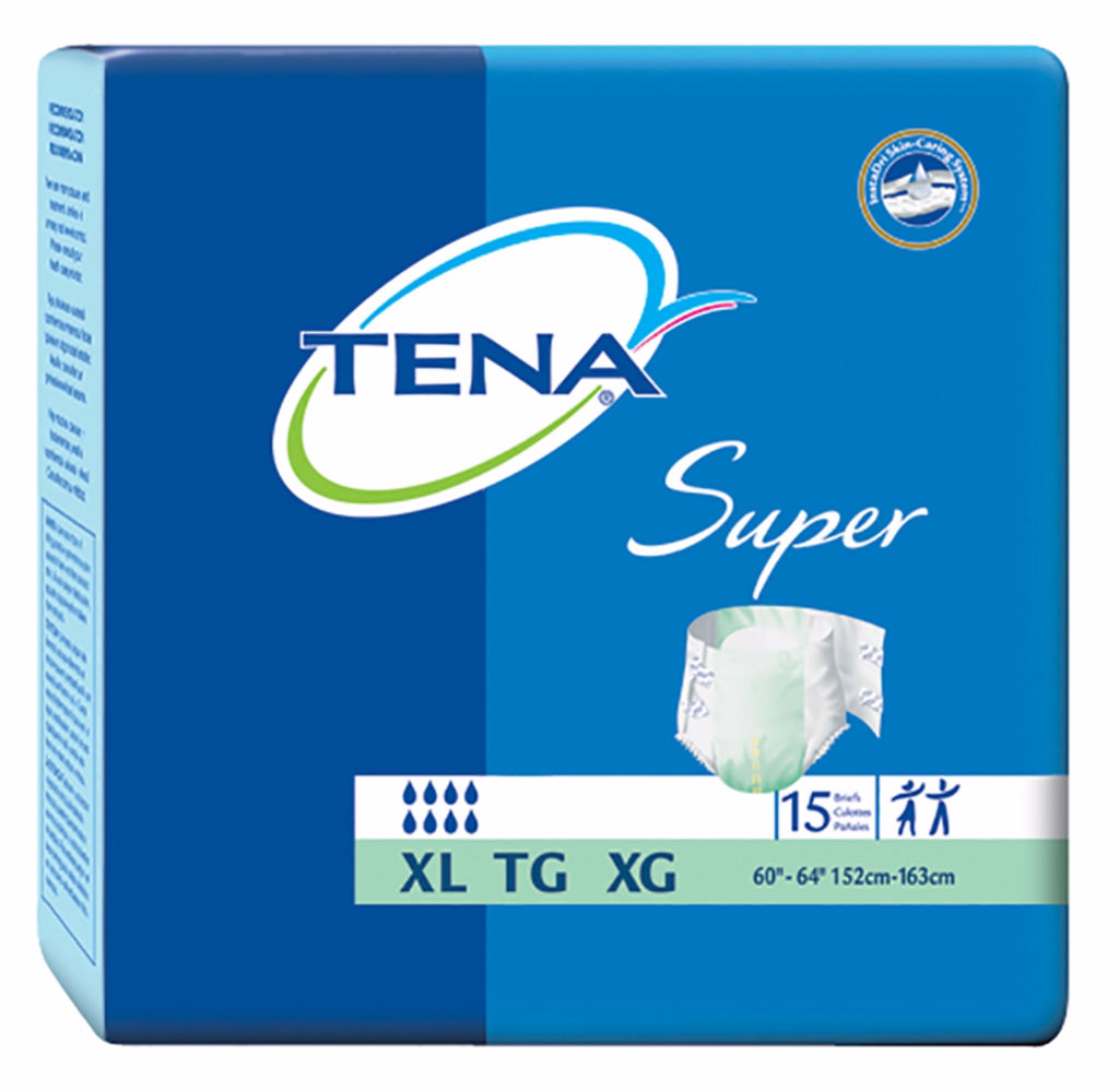 Tena Extra Large  Super Adult Heavy-absorbent Incontinence Brief Pack of 15