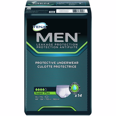 TENA MEN Protective Incontinence Underwear - Super Plus Absorbency, Size X-Large - 14.0 Ea TENA MEN Protective Incontinence Underwear - Super Plus Absorbency, Size X-Large - 14.0 Ea
