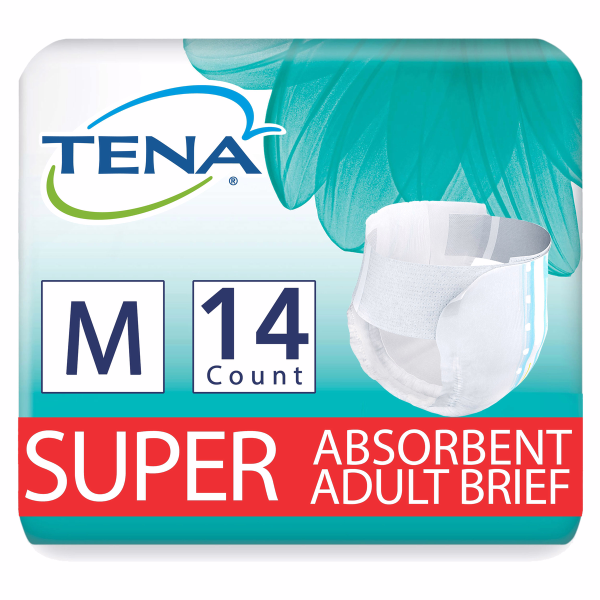 Tena Unisex Incontinence Brief, Super Absorbency, Medium 14.0 Count