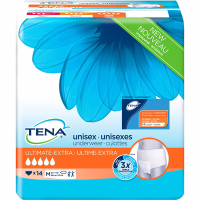 Tena Unisex Incontinence Underwear, Ultimate Absorbency, Medium 14 Count