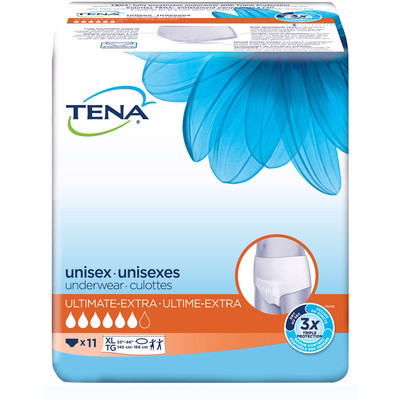 Tena Unisex Incontinence Underwear, Ultimate Absorbency, Xlarge 11.0 Count