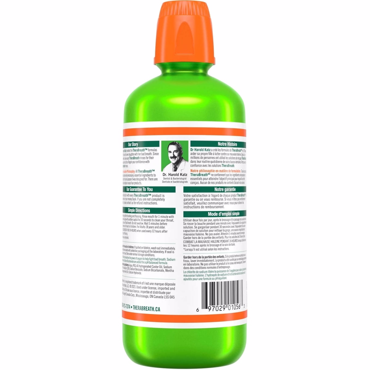 Therabreath Oral Rinse Fresh Breath Mild Mint 1L