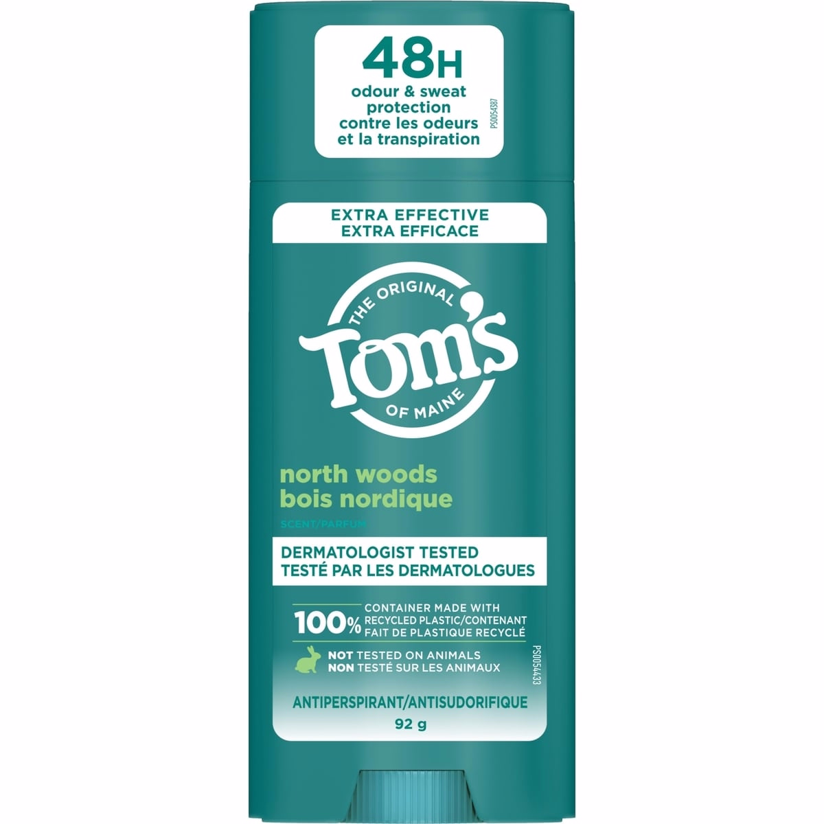 Tom’s of Maine North Woods Antiperspirant for Men and Women, With Recycled Aluminum, 92g