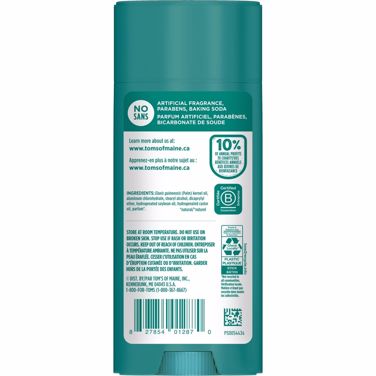 Tom’s of Maine North Woods Antiperspirant for Men and Women, With Recycled Aluminum, 92g