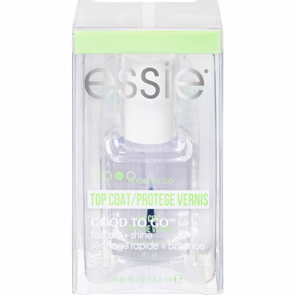 Top Coat Nail Polish with Protective Quick-Dry Agent, Good To Go, High-Gloss & Brilliant Shine