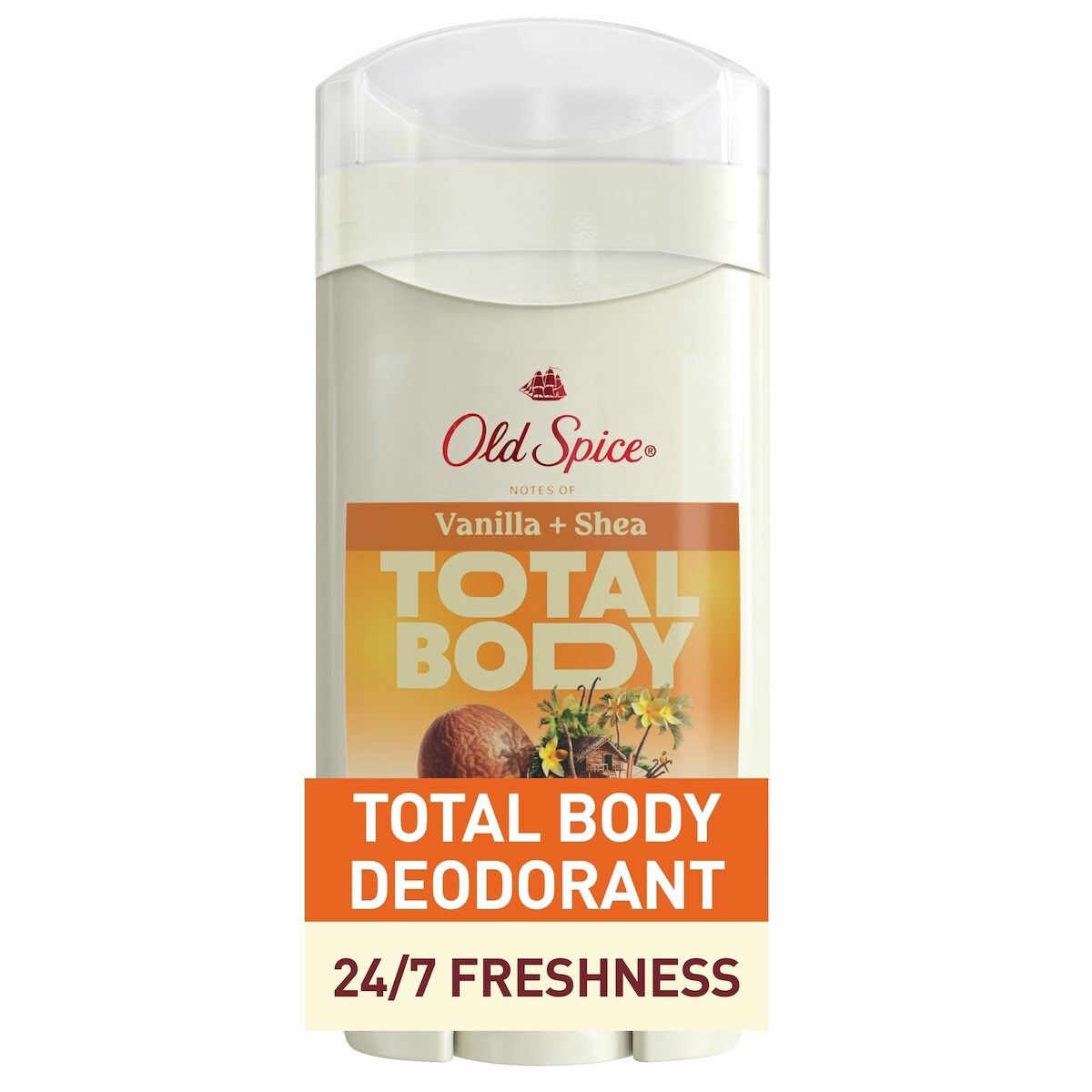 Total Body Deodorant Aluminum Free Vanilla + Shea Butter, 24/7 Freshness From Pits to Toes and Down Below / Dermatologist Tested Full Body Deodorant S