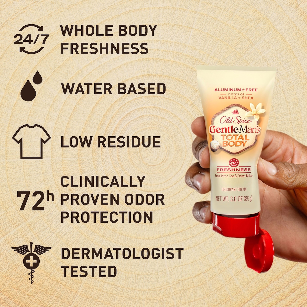 Vanilla Shea スティック、Vanilla Shea ミニ スプレー、Vanilla Shea クリームを含む Total Body Essentials Gift Set