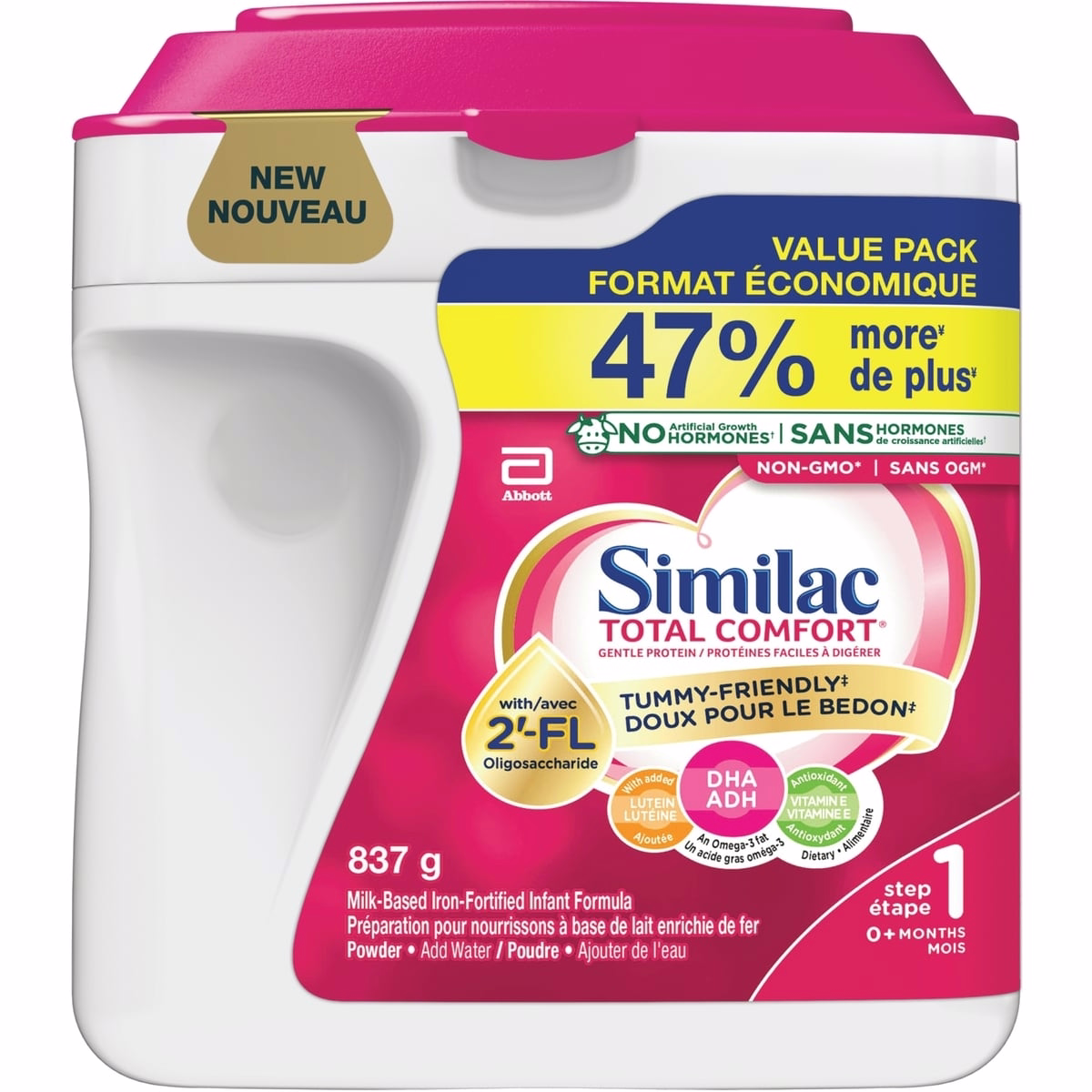 Total Comfort Baby Formula, Powder, 0+ Months, Pink