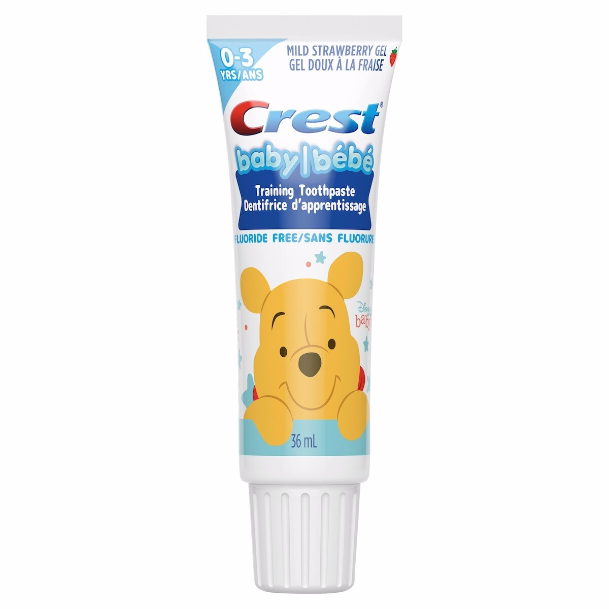 Training Toothpaste Kit, Fluoride Free, Mild Strawberry Gel Toothpaste +&nbsp;1 Toothbrush, featuring Disney Winnie the Pooh