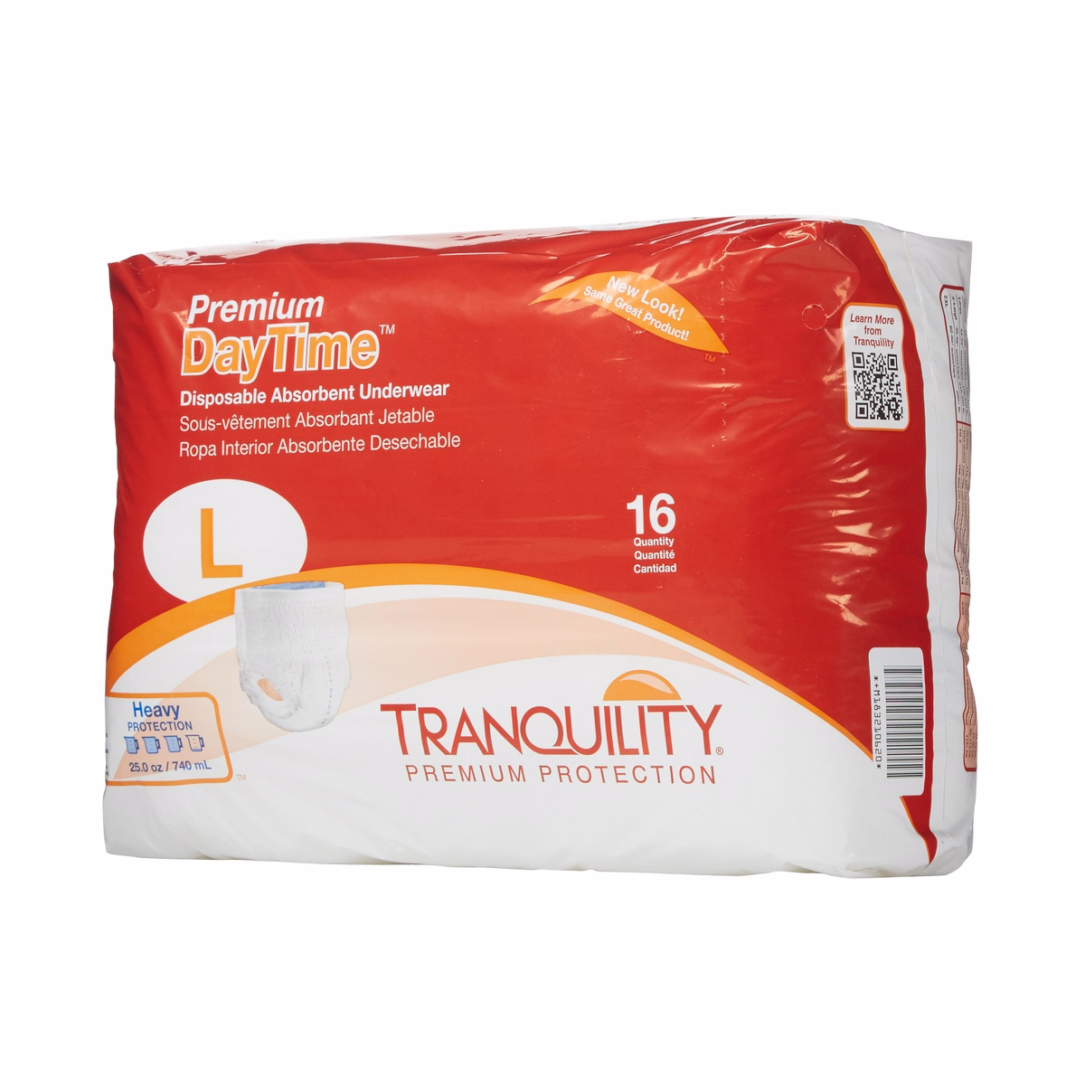 Tranquility Premium DayTime Disposable Absorbent Underwear, Large 16.0 Count