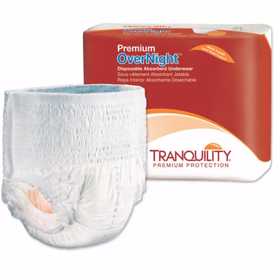 Tranquility Premium Overnight Disposable Absorbent Underwear - X-Small, 22ct