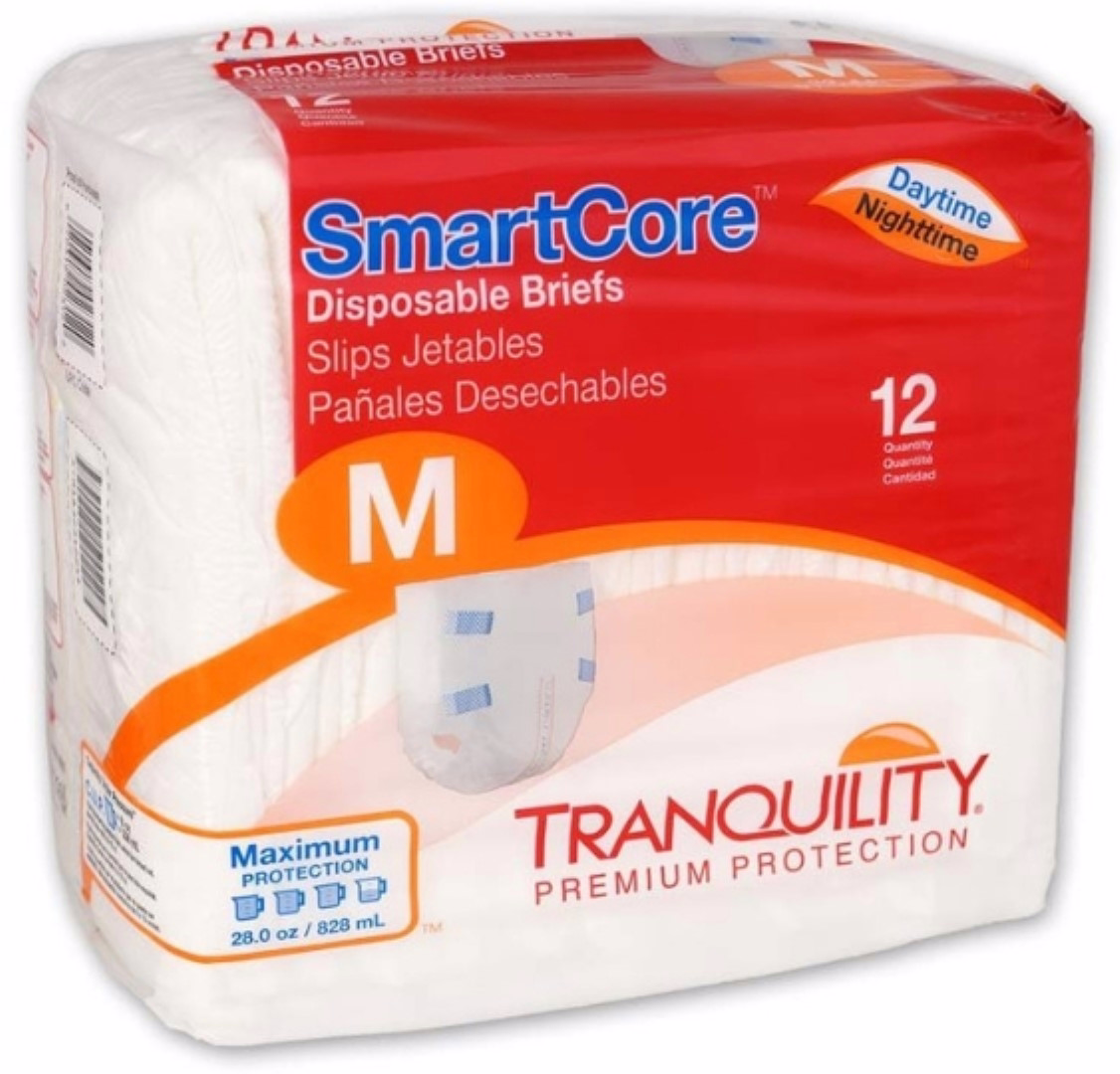 Tranquility SmartCore Breathable Briefs, Medium 12.0 Count
