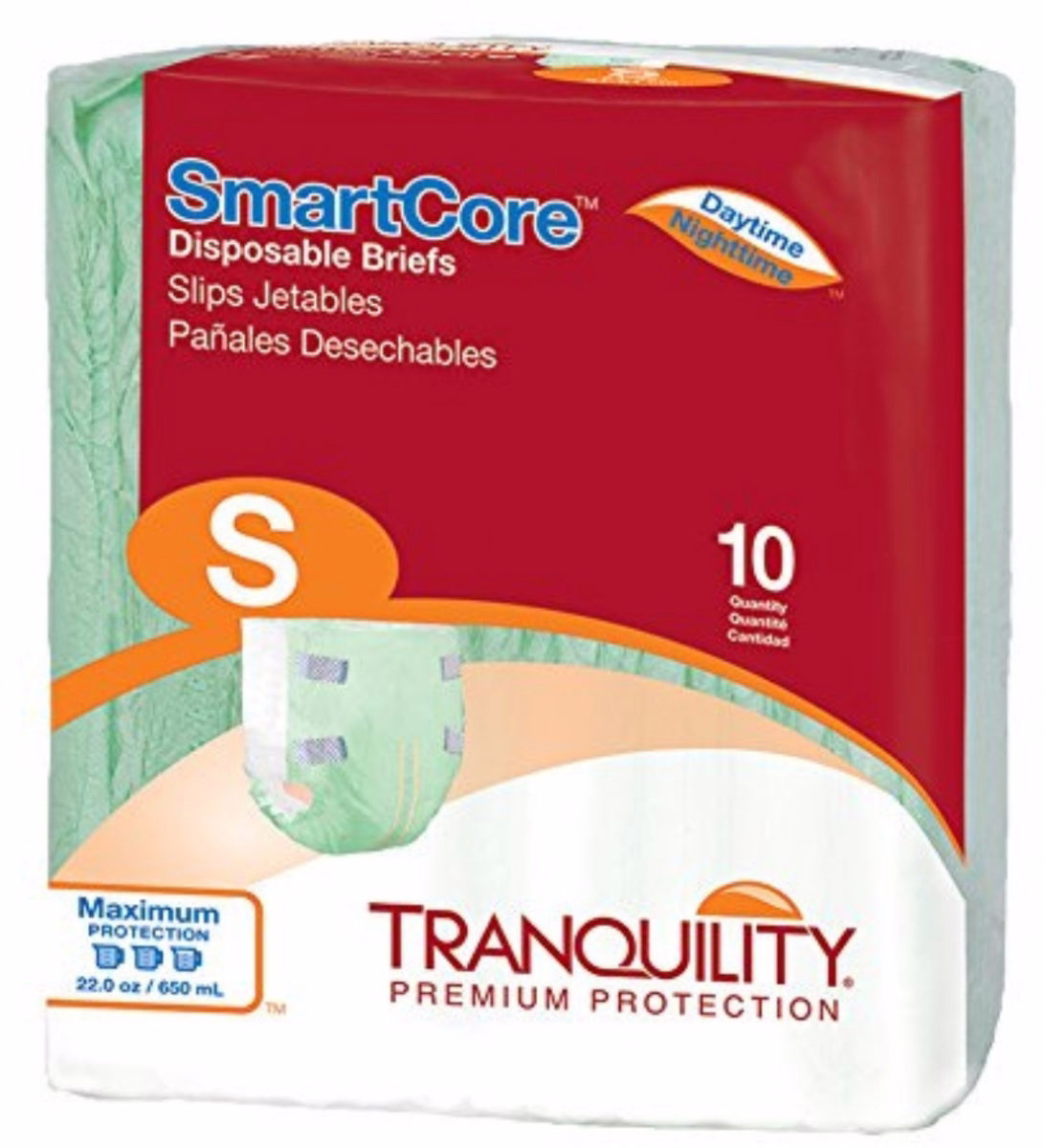 Tranquility SmartCore Breathable Briefs, Small 10.0 Count