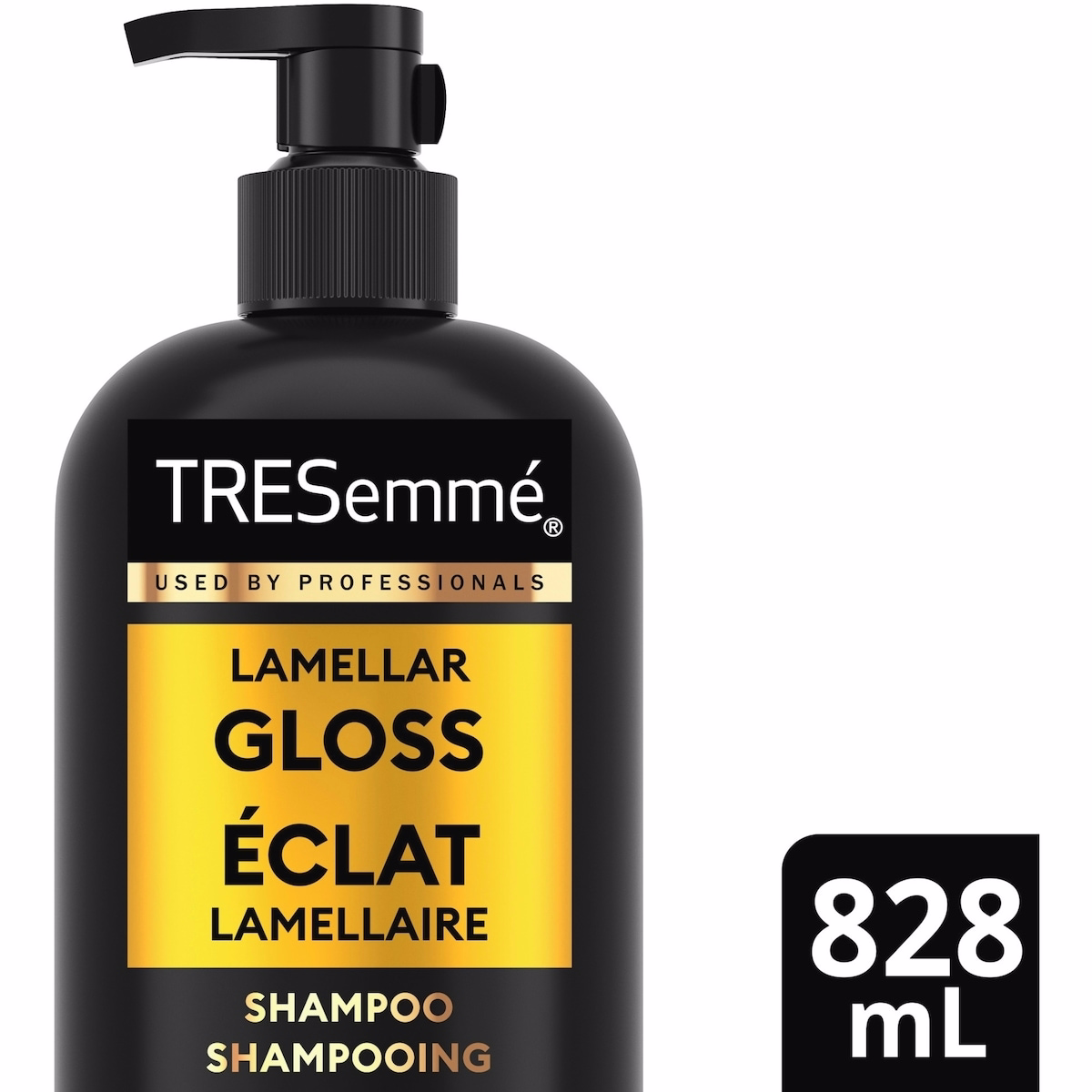 Shampoing TRESemmé Lamellar Gloss pour un brillant éclatant et une finition lisse Shampoing TRESemmé Lamellar Gloss pour un brillant éclatant et une finition lisse