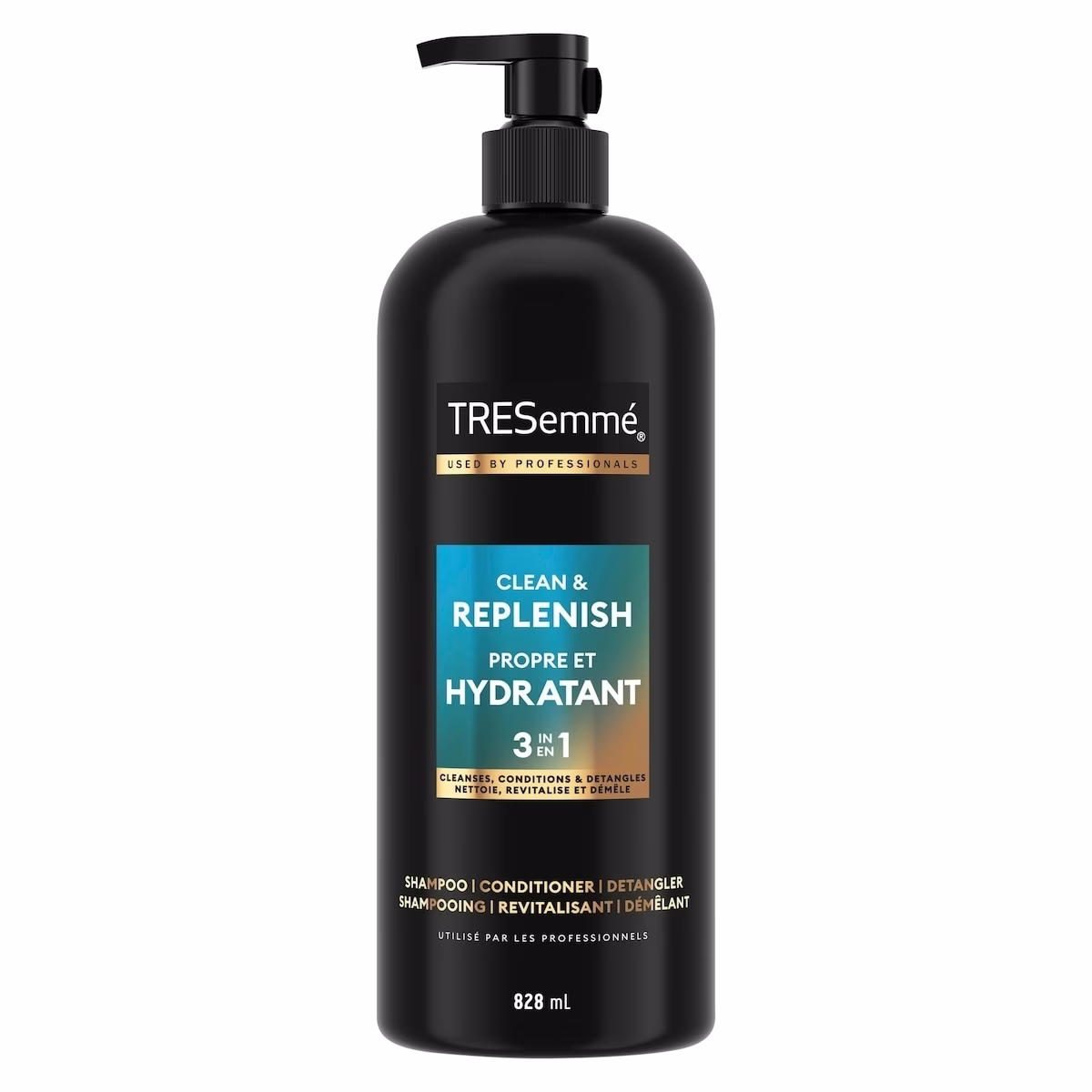 TRESemmé Clean & Replenish 3-in-1 Shampoo, Conditioner & Detangler hair care for all hair types + Pro Vitamin C & Green Tea formulated with Pro Style
