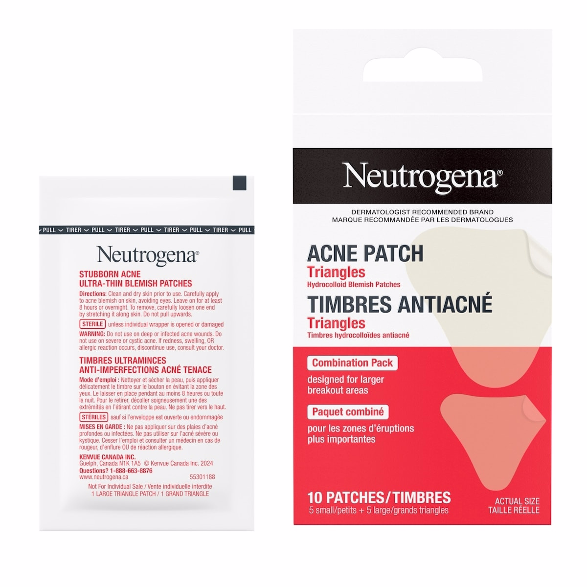 Triangle Hydrocolloid Acne Patches, 2 Sizes
