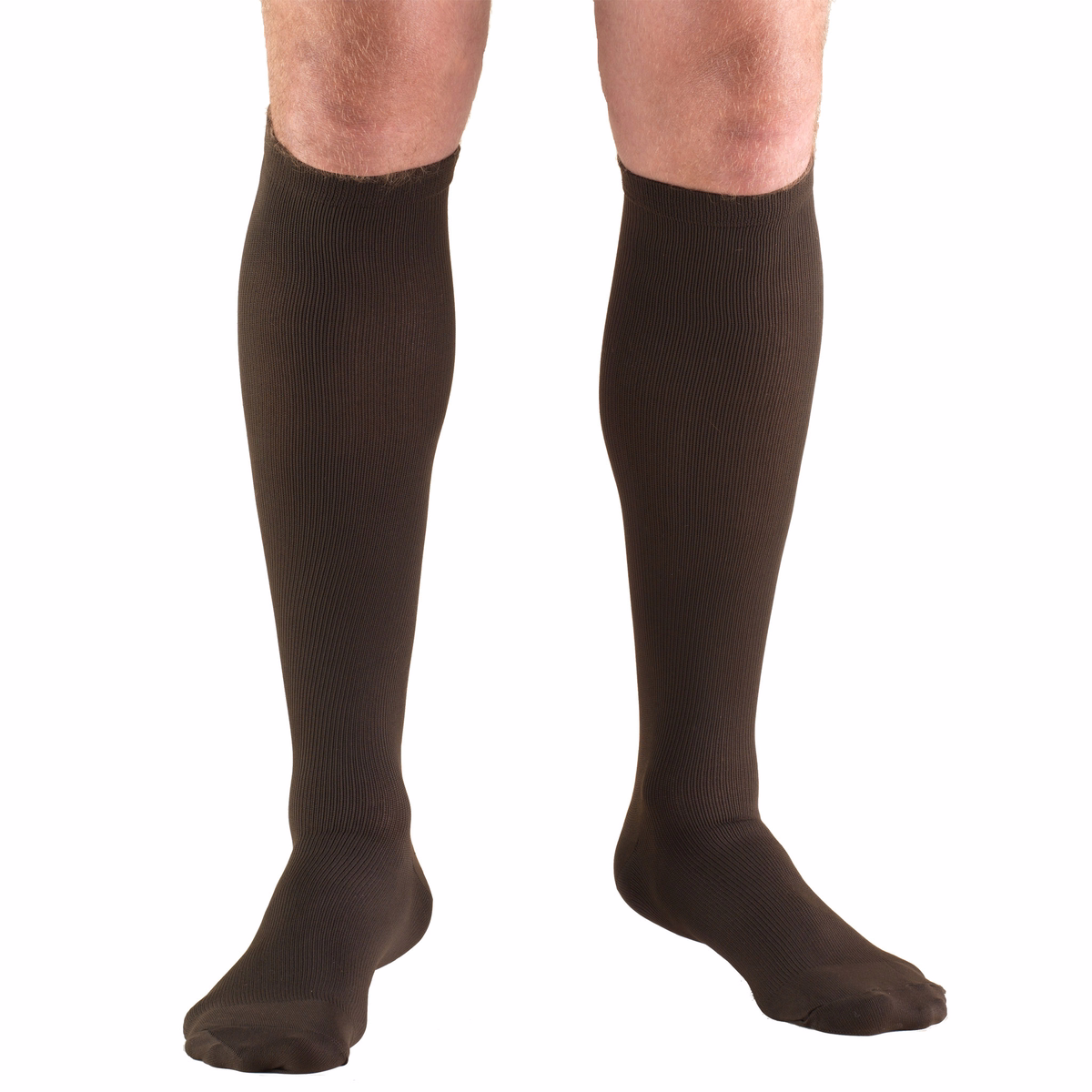 Truform Men's Socks, Knee High, Dress Style: 15-20 MmHg, Brown, Medium
