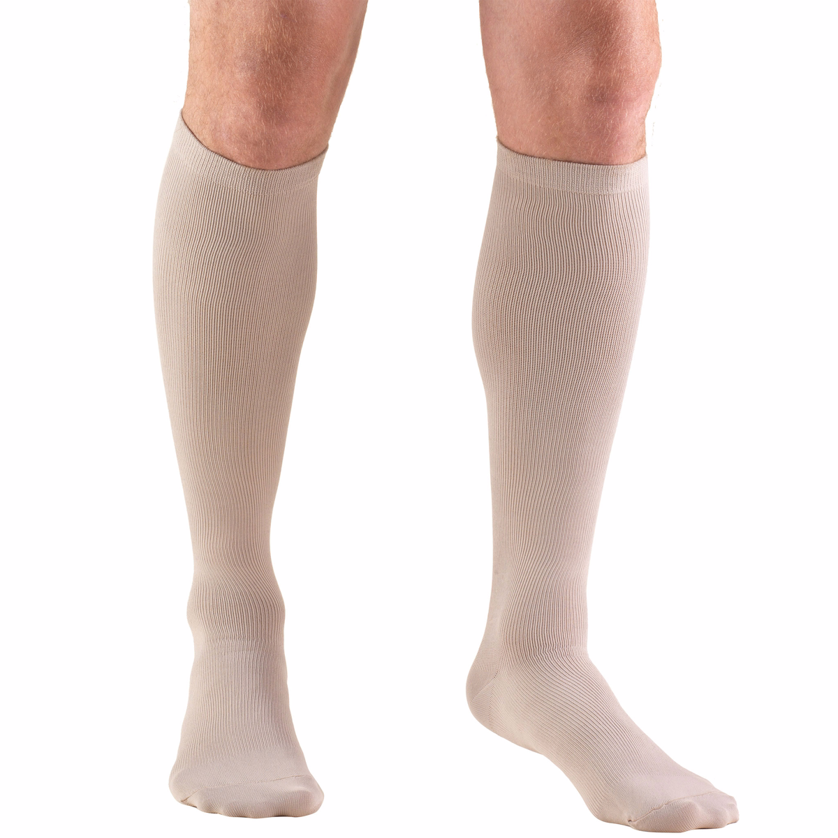 Truform Men's Socks, Knee High, Dress Style: 30-40 MmHg, Tan, Medium