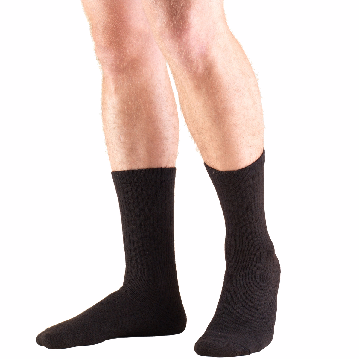 Truform Socks, Crew Length:: 8-15 MmHg, M, BLACK (1912BL-M)