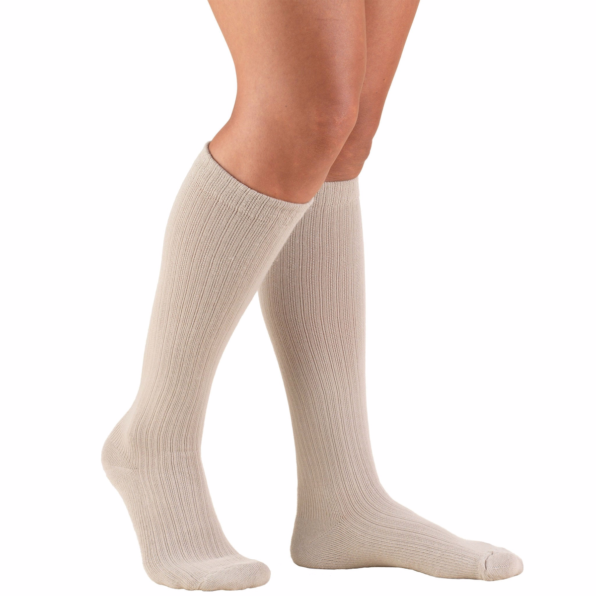 Truform Women's Socks, Cushion Foot, Active Casual Style: 15-20 MmHg, Tan, X-Large