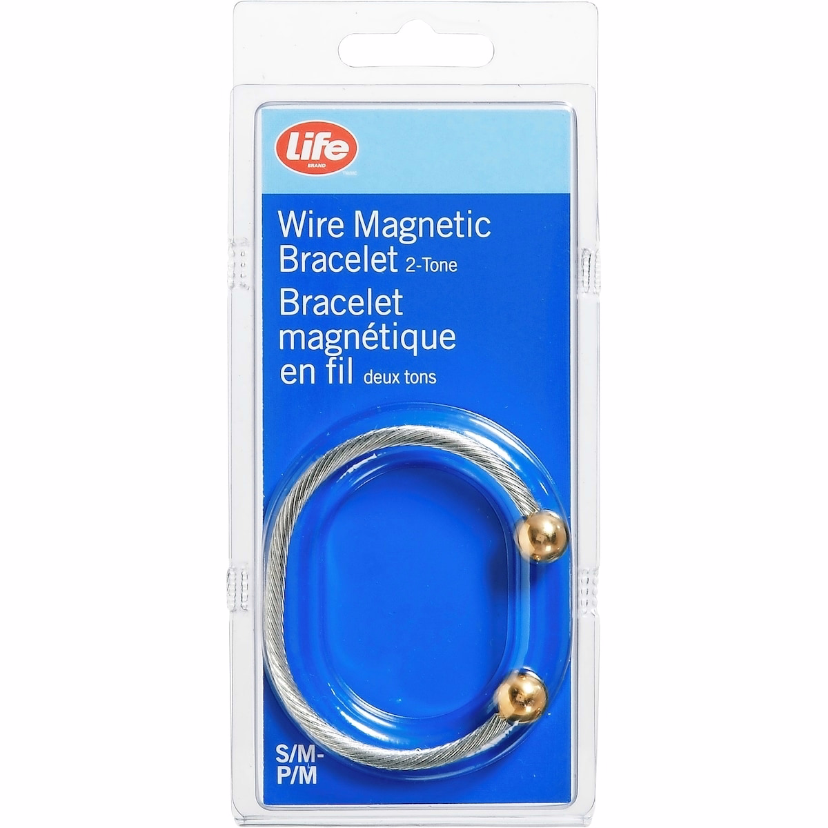 Two-Tone Wire Magnetic Bracelet, S/M