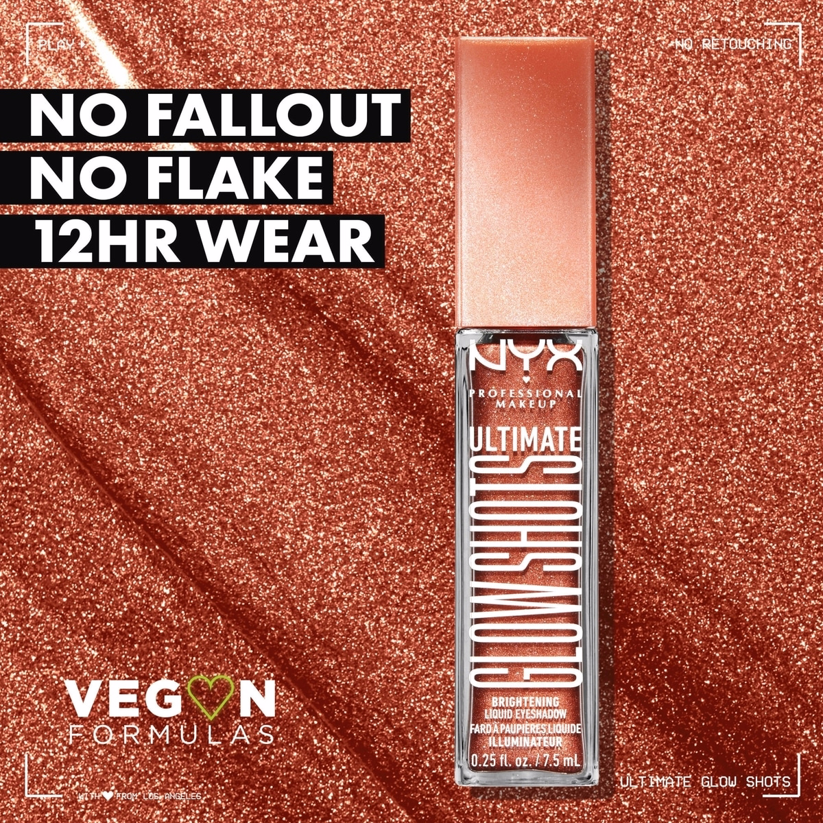 Ultimate Glow Shots, Liquid Eyeshadow, 12hr wear